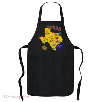 Texas Cartoon Map Apron