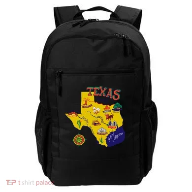 Texas Cartoon Map Backpack