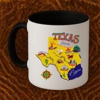 Texas Cartoon Map Coffee Mug thumb 2