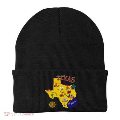 Texas Cartoon Map Beanie