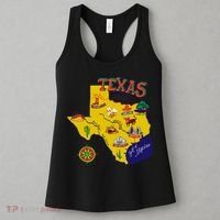 Texas Cartoon Map Women's Tank Top thumb 3