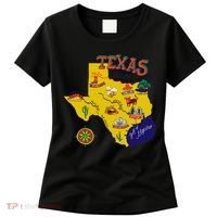 Texas Cartoon Map Women's T-Shirt thumb 0