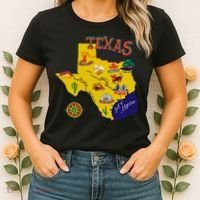 Texas Cartoon Map Women's T-Shirt thumb 2