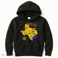 Texas Cartoon Map Kids Hoodie thumb 0