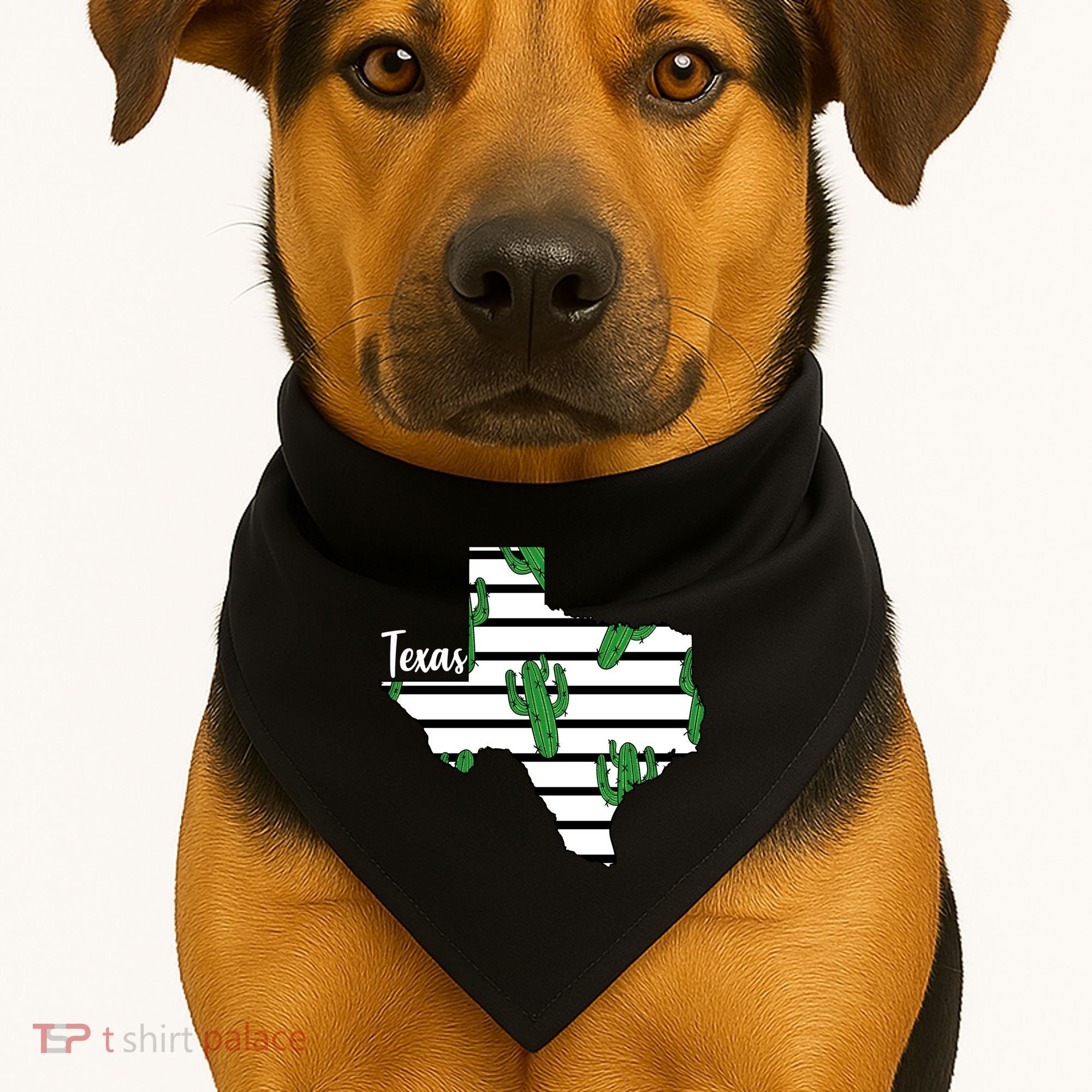 Texas Floral Cactus USA-Made Doggie Bandana