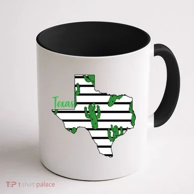 Texas Floral Cactus Coffee Mug back