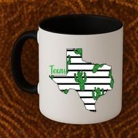 Texas Floral Cactus Coffee Mug thumb 2