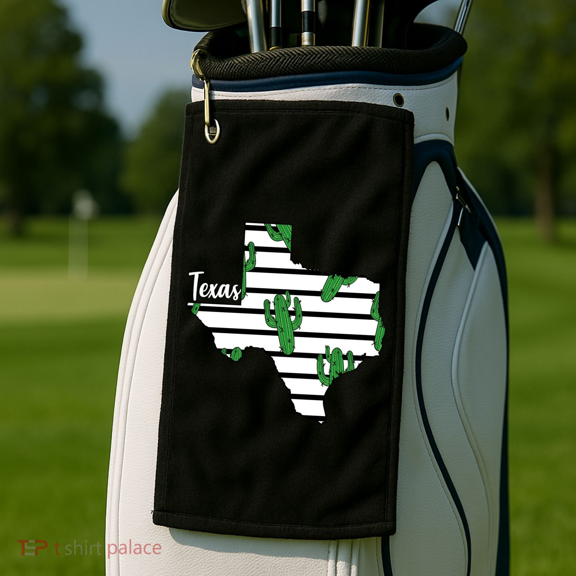 Texas Floral Cactus Golf Towel