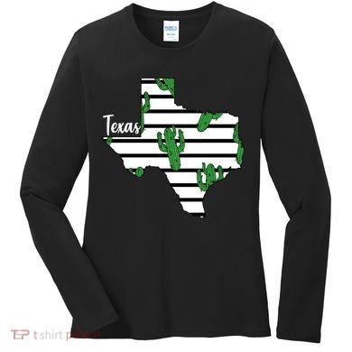 Texas Floral Cactus Women's Long Sleeve Shirt
