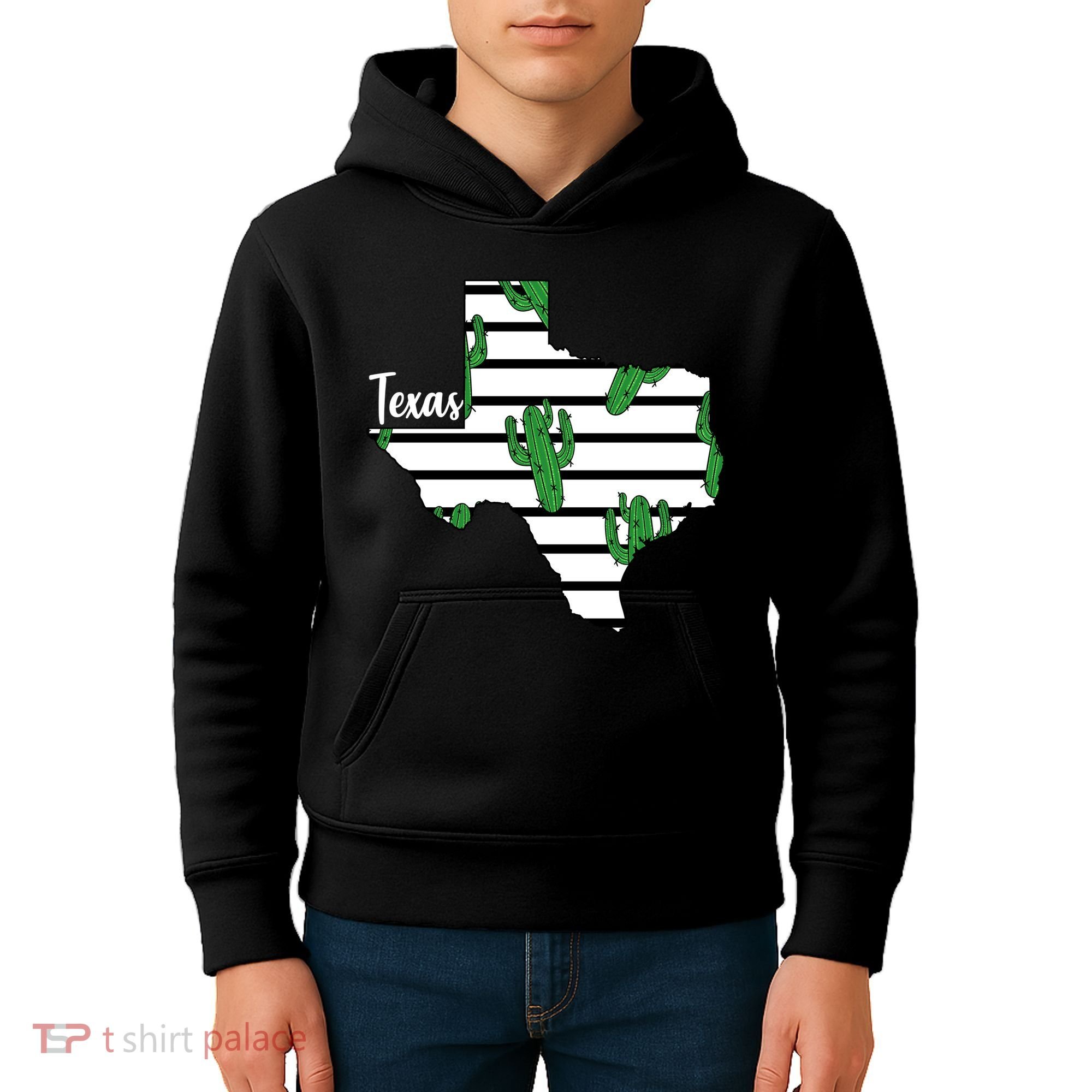 Texas Floral Cactus Kids Hoodie