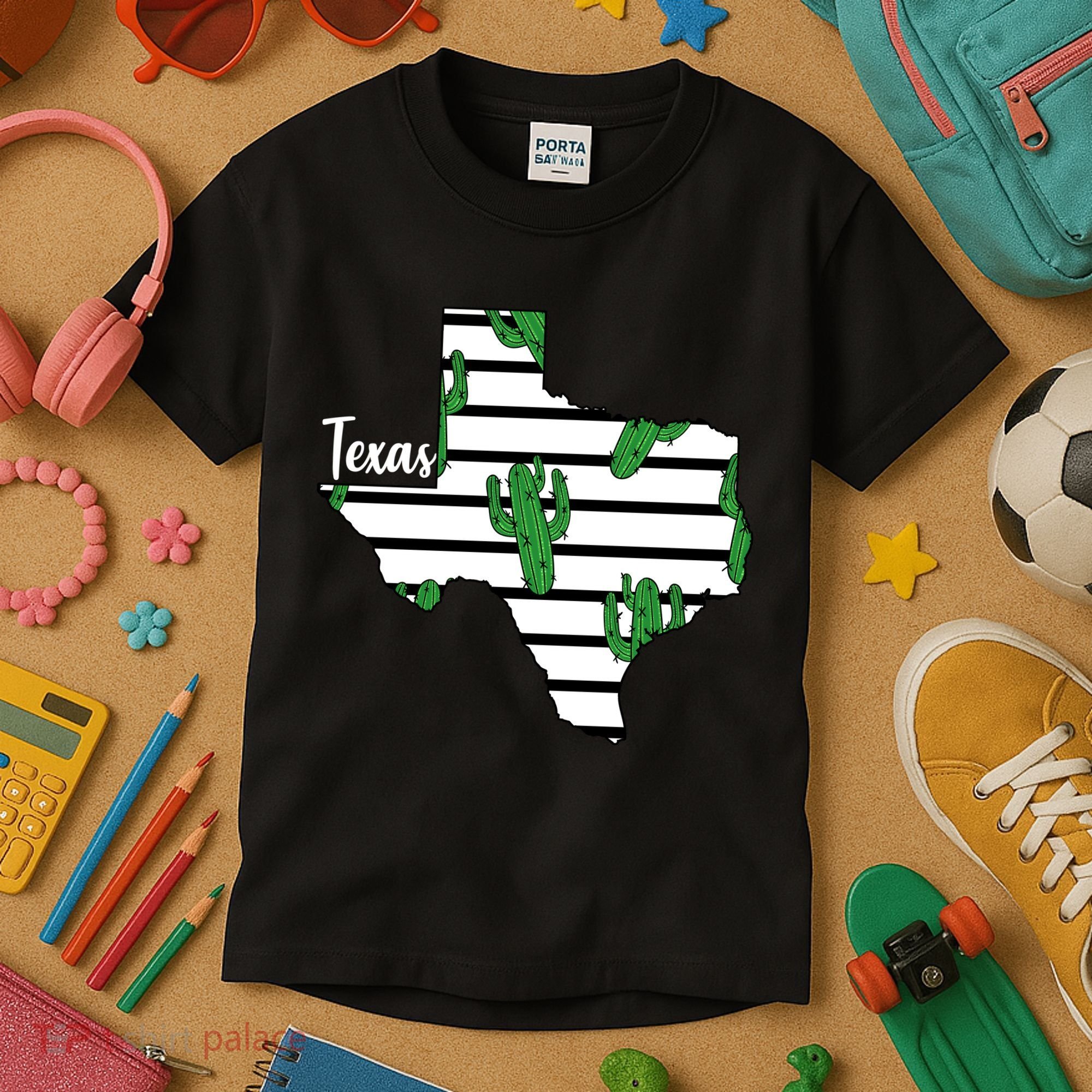 Texas Floral Cactus Kids T-Shirt