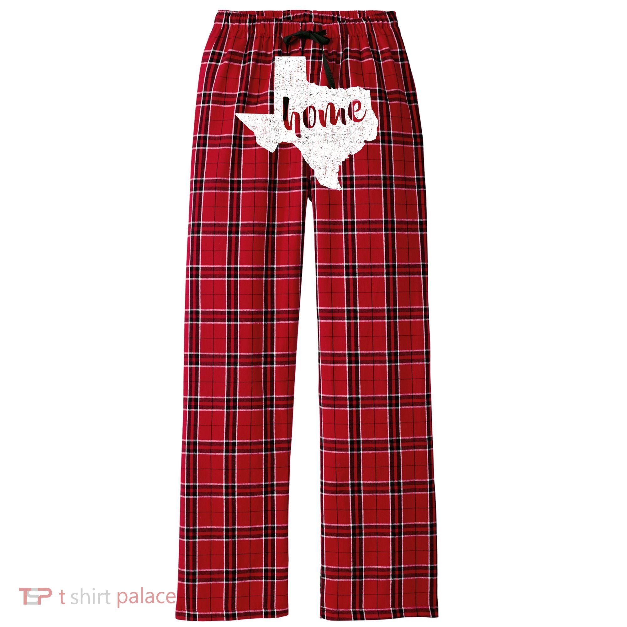 Texas Home State Women's Flannel Plaid Pajama Pants