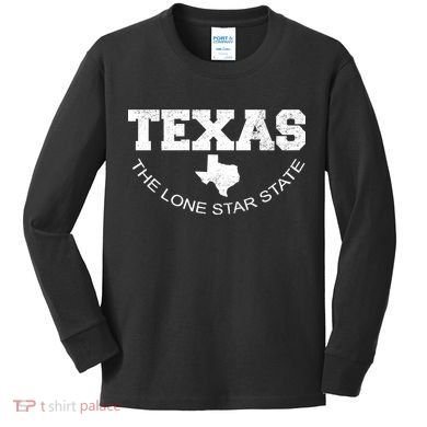 Texas Lone Star State Kids Long Sleeve Shirt