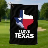 Texas Love Golf Towel thumb 1