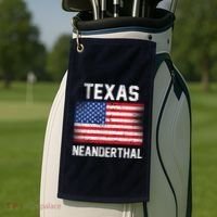 Texas Neanderthal  Golf Towel thumb 2