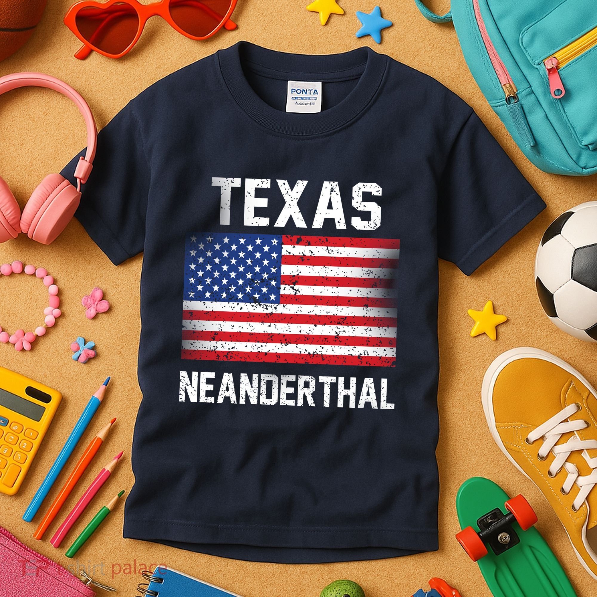 Texas Neanderthal  Kids T-Shirt