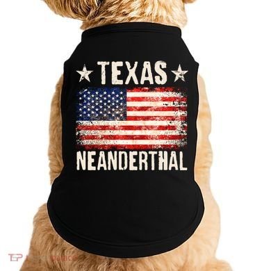 Texas Neanderthal Distressed US Flag Doggie Tank