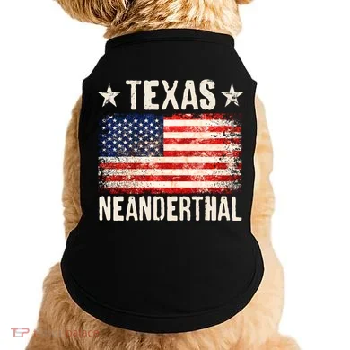 Texas Neanderthal Distressed US Flag Doggie Tank