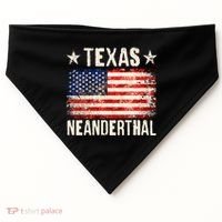 Texas Neanderthal Distressed US Flag USA-Made Doggie Bandana thumb 0