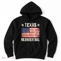 Texas Neanderthal Distressed US Flag Hoodie thumb 0