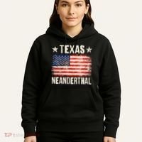 Texas Neanderthal Distressed US Flag Hoodie thumb 5