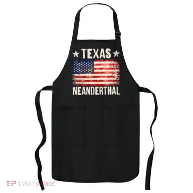 Texas Neanderthal Distressed US Flag Apron