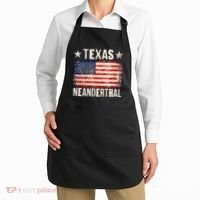 Texas Neanderthal Distressed US Flag Apron thumb 2