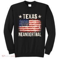 Texas Neanderthal Distressed US Flag Sweatshirt thumb 0