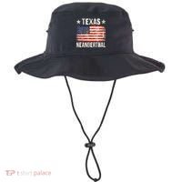 Texas Neanderthal Distressed US Flag Bucket Hat thumb 0