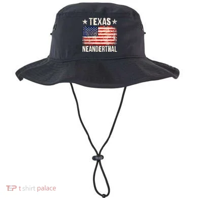 Texas Neanderthal Distressed US Flag Bucket Hat