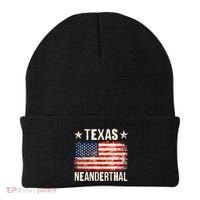 Texas Neanderthal Distressed US Flag Beanie thumb 0