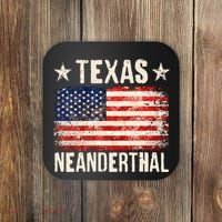 Texas Neanderthal Distressed US Flag Coaster thumb 0