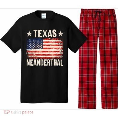 Texas Neanderthal Distressed US Flag Pajama Set