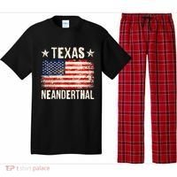 Texas Neanderthal Distressed US Flag Pajama Set thumb 0