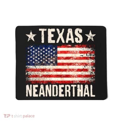Texas Neanderthal Distressed US Flag Mousepad