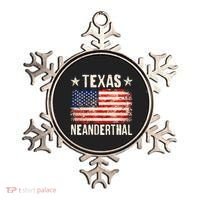 Texas Neanderthal Distressed US Flag Ornament thumb 0