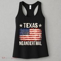 Texas Neanderthal Distressed US Flag Women's Tank Top thumb 3