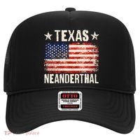 Texas Neanderthal Distressed US Flag Hat thumb 0