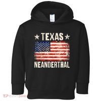 Texas Neanderthal Distressed US Flag Toddler Hoodie thumb 0