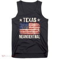 Texas Neanderthal Distressed US Flag Tank Top thumb 0