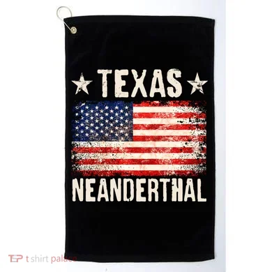 Texas Neanderthal Distressed US Flag Golf Towel