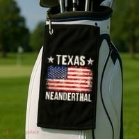 Texas Neanderthal Distressed US Flag Golf Towel thumb 2
