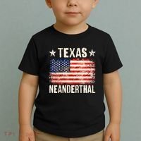 Texas Neanderthal Distressed US Flag Toddler T-Shirt thumb 2