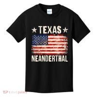 Texas Neanderthal Distressed US Flag Kids T-Shirt thumb 0