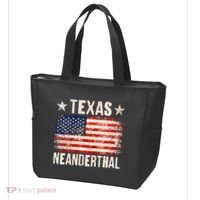 Texas Neanderthal Distressed US Flag Tote Bag thumb 3