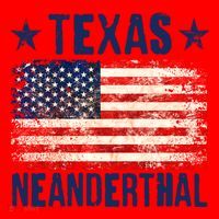 Texas Neanderthal Distressed US Flag Santa Hat thumb 1