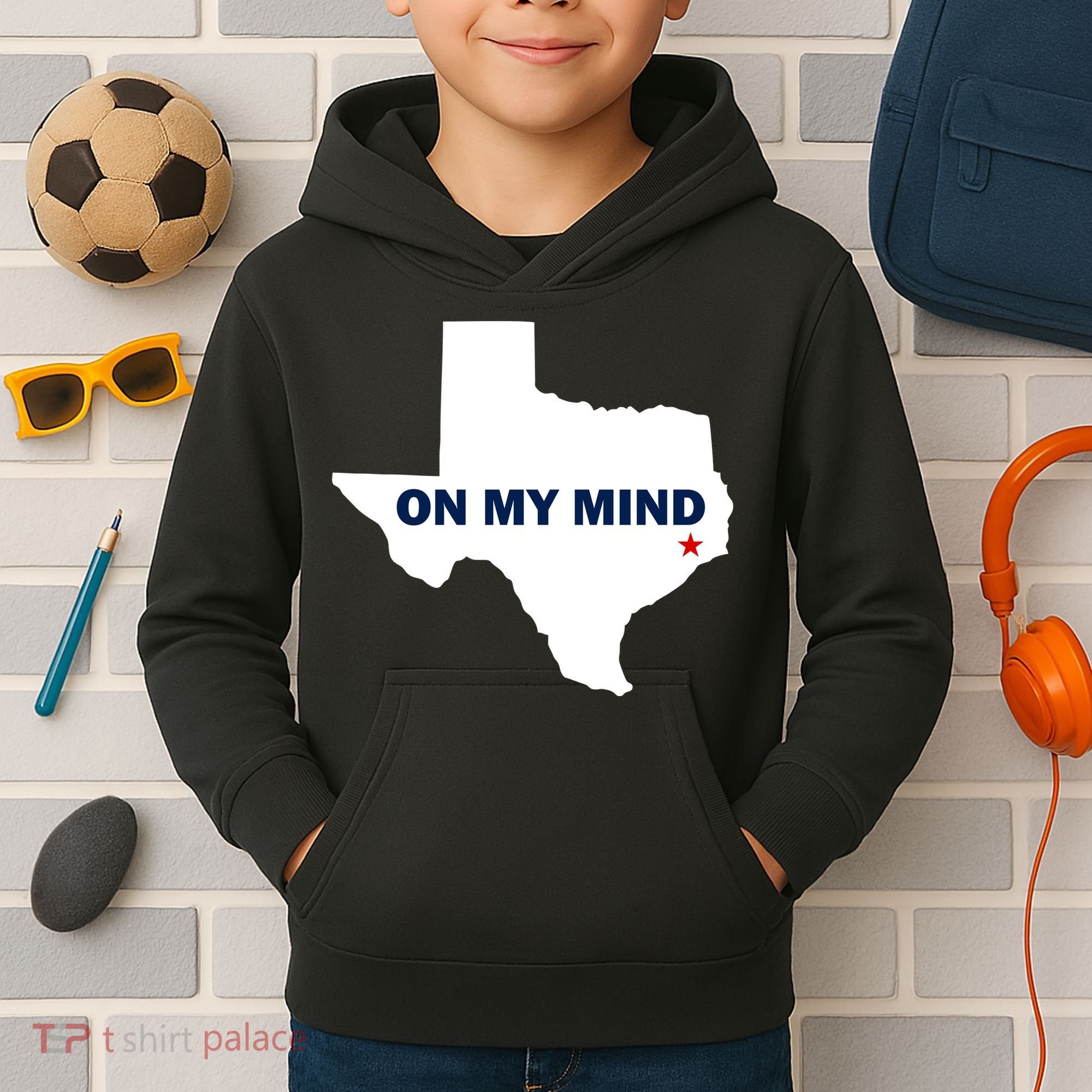 Texas On My Mind Hurricane Harvey Relief Kids Hoodie