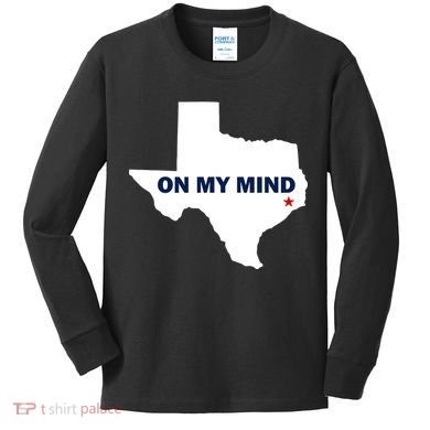Texas On My Mind Hurricane Harvey Relief Kids Long Sleeve Shirt