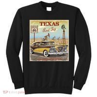Texas Road Trip Route 66 Classic Car Sweatshirt thumb 0