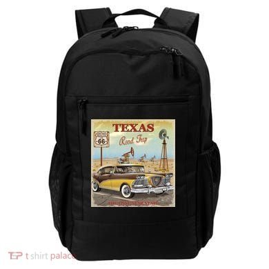 Texas Road Trip Route 66 Classic Car Backpack